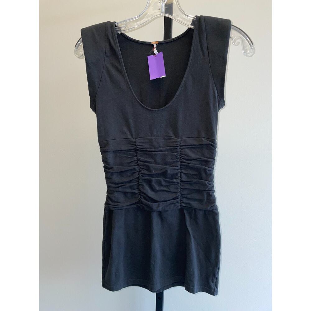 Free People Gray Short Sleeve Top Size XS (20570)